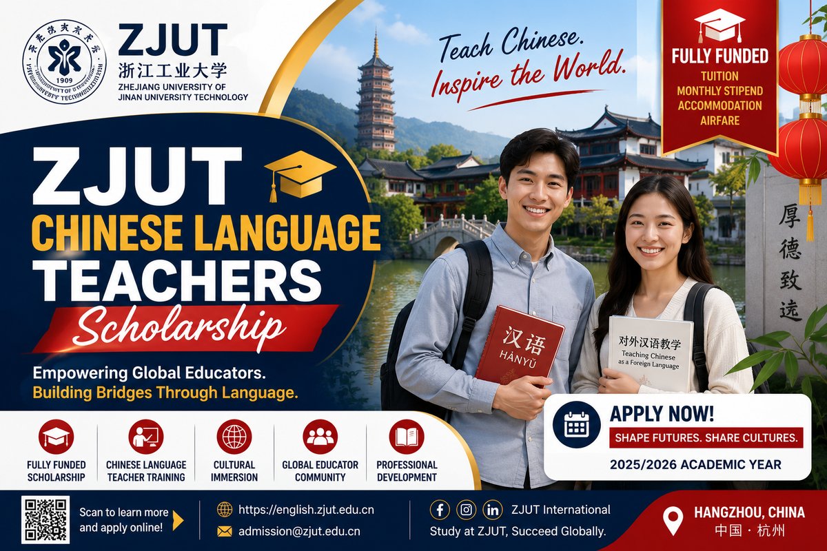 ZJUT Chinese Language Teachers Scholarship (Fully Funded)