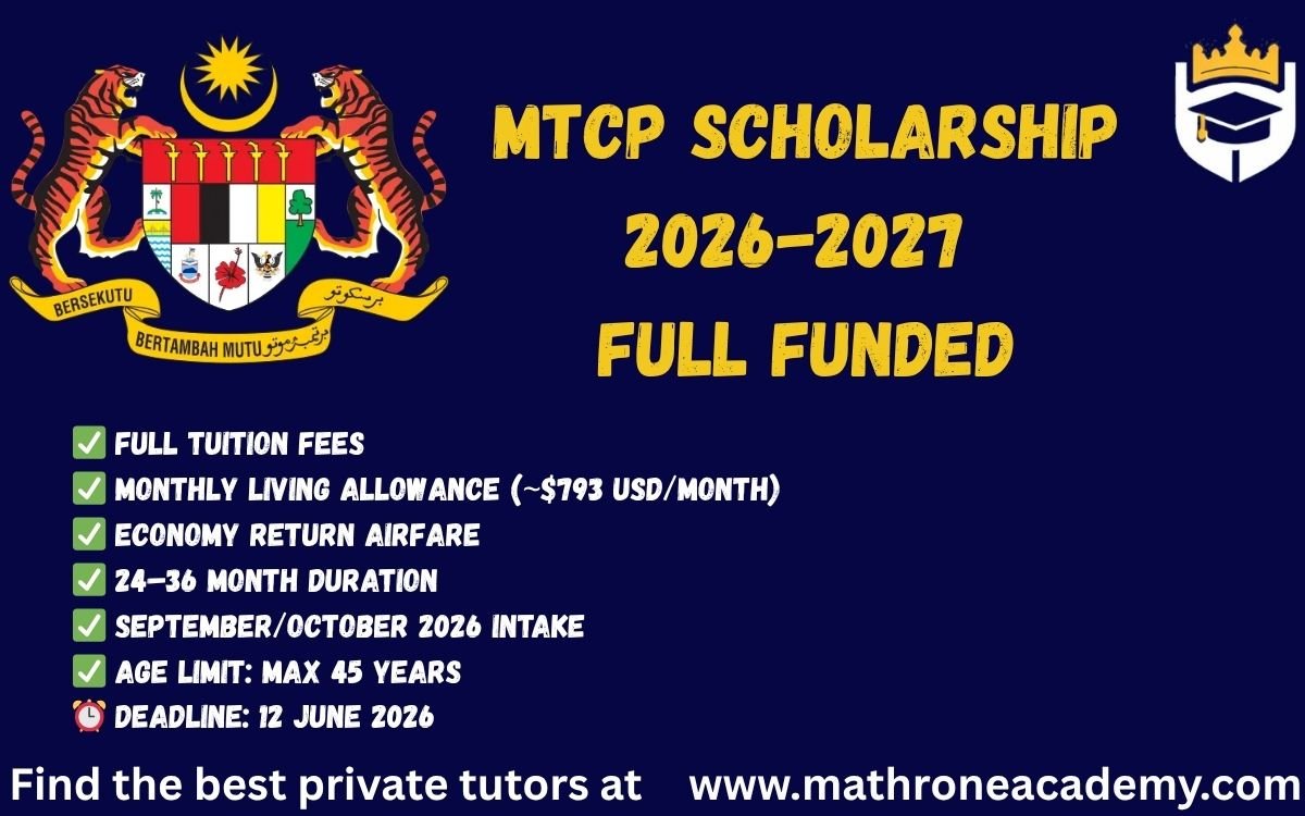 Malaysian Technical Cooperation Program (MTCP) Scholarship