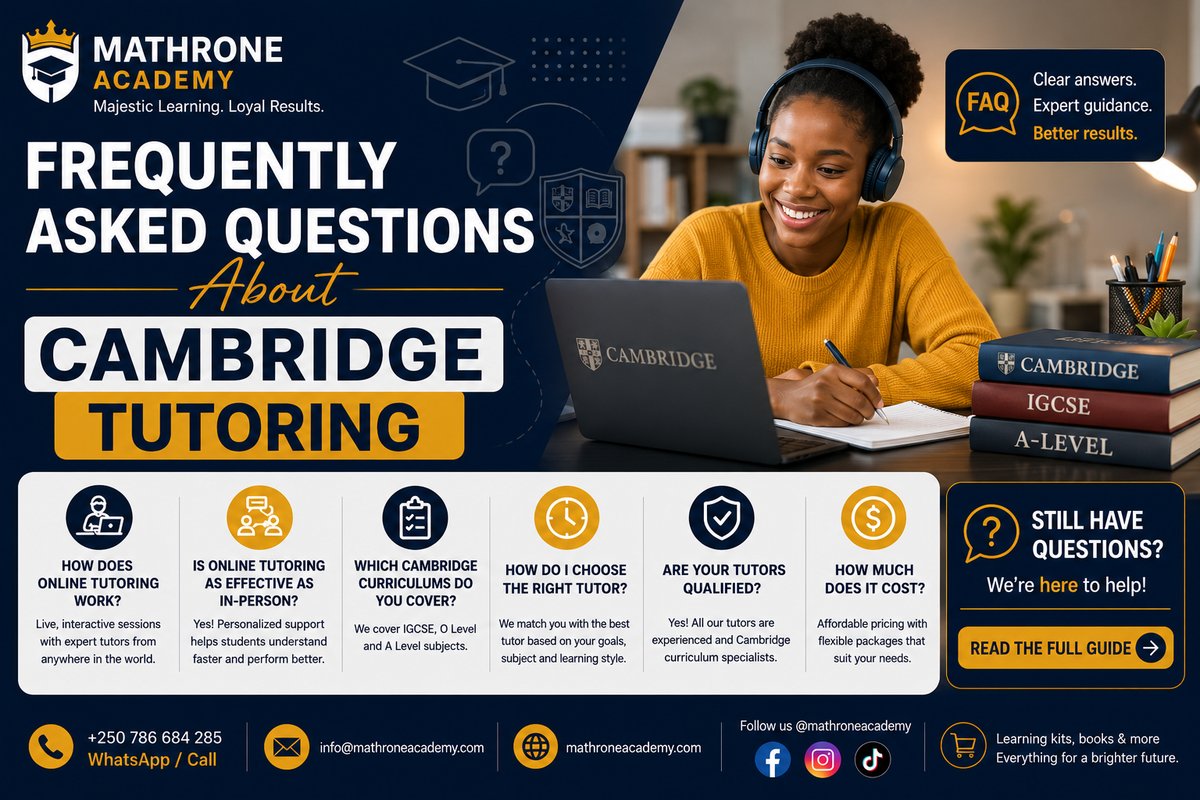 Frequently Asked Questions About Cambridge Tutoring